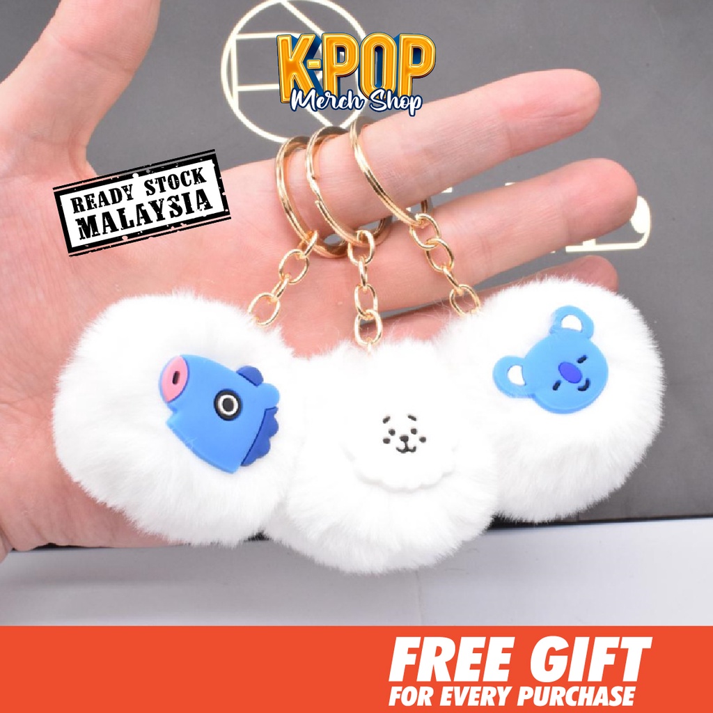 BTS BT21 Tinytan Bangtan OT7 Kpop Merch Acrylic Keychain Key Ring ...