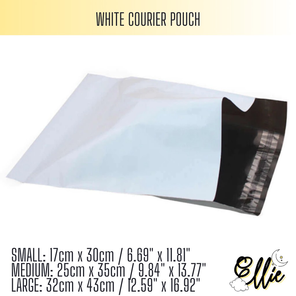 20pcs White (Good Quality) Plastic Courier Pouch for Sellers (NO