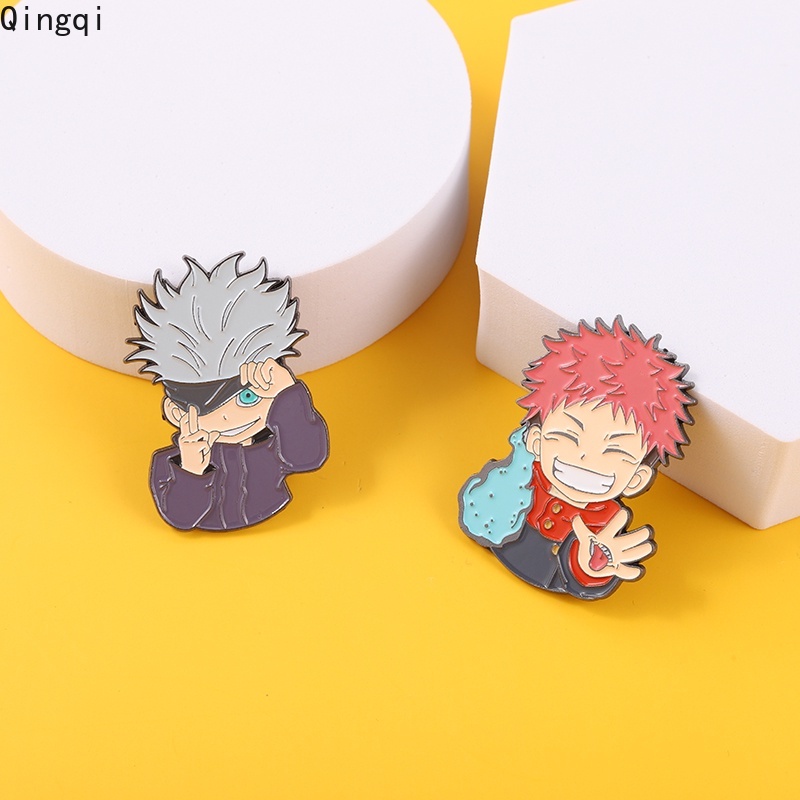 Jujutsu Kaisen Enamel Pin Itadori Yuji Gojo Satoru Brooch Pins Bag