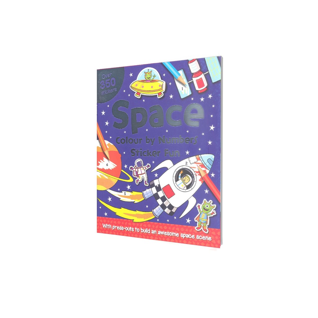 Space Color by Numbers | English | Coloring Book | Sticker Book ...