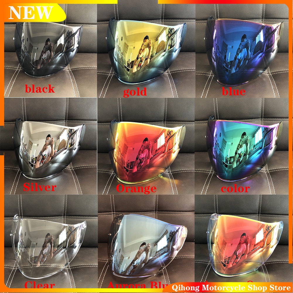 3/4 Helmet Lens Motorcycle open face Half helmet Lens Visor case for ...