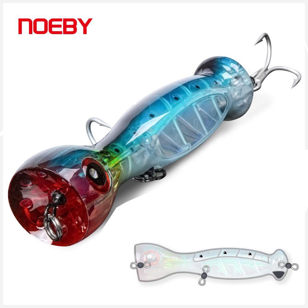 NOEBY Top Water 130mm 50g Big Popper Lure Hard Fishing Bait for ...