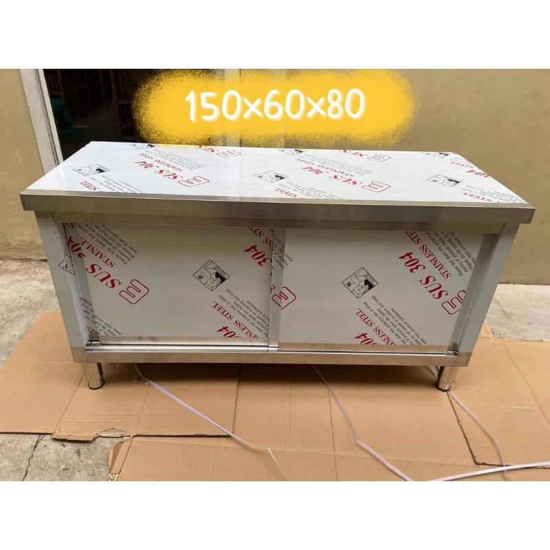 Preparation Working Table with Cabinet 150x60x80 | Shopee Philippines