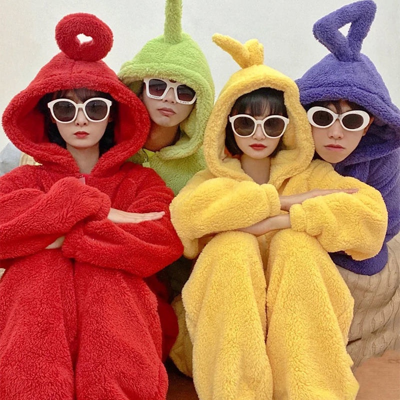 Unisex Teletubbies Costumes Disi Onesies Lala Cosplay Pajamas