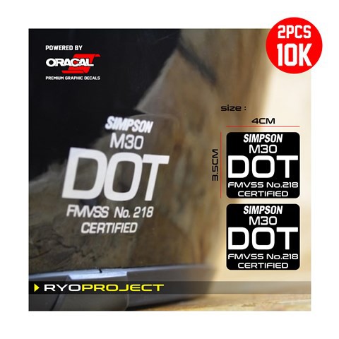 Sticker Cutting Sticker Logo DOT M30 SIMPSON Helmet Sticker | Shopee ...