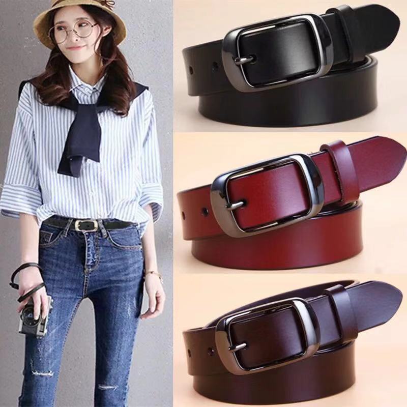 Lady leather leather belt boom day word needle deductions belts female ...