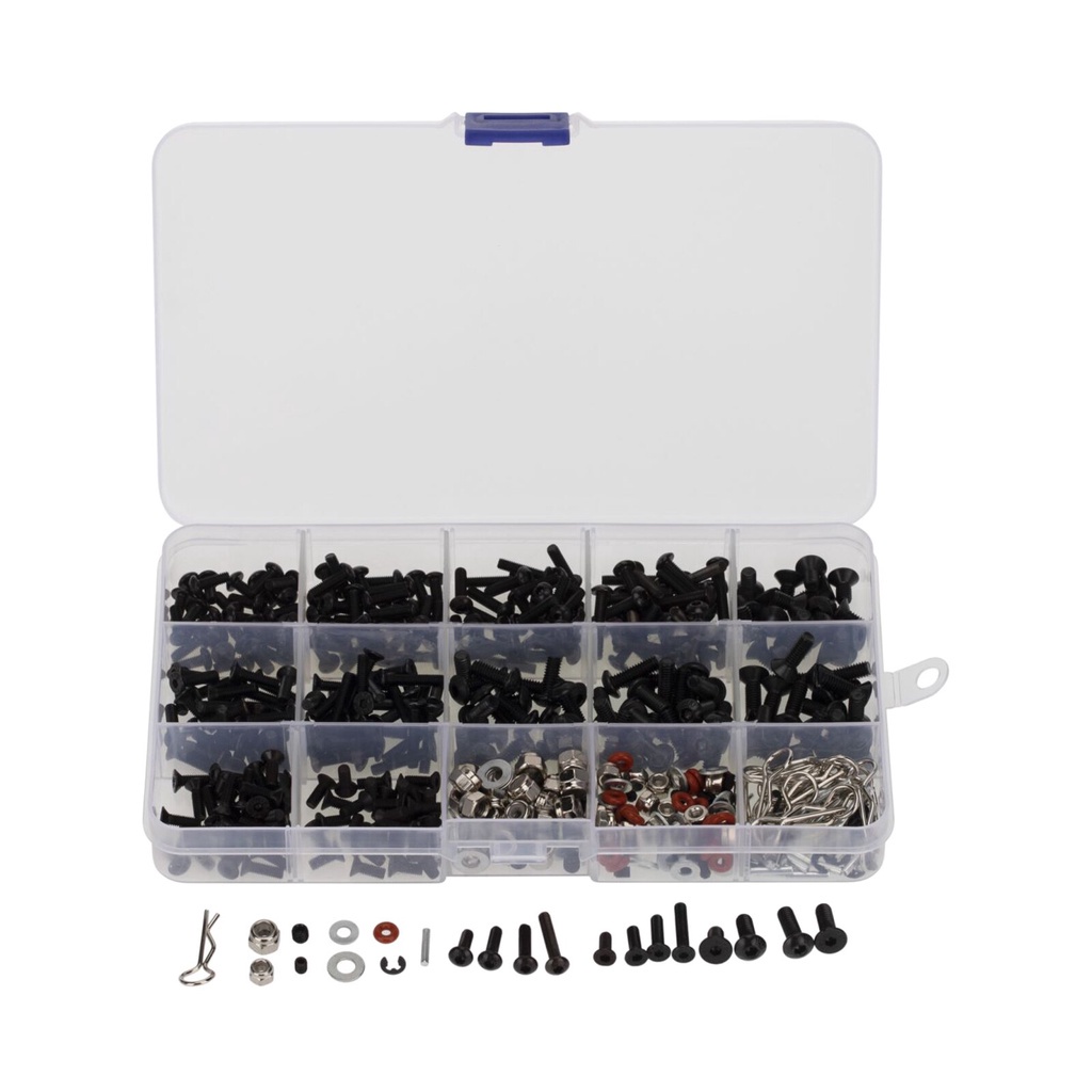500Pcs RC Screw Kit RC Repair Tool Kit M3 M4 Hex Screws Nut Shell