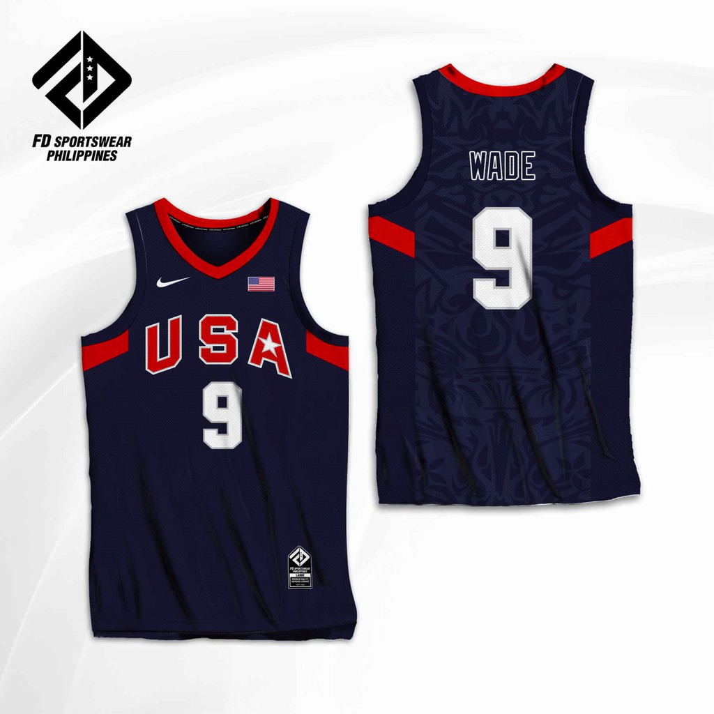 USA BASKETBALL OLYMPICS 2008 KOBE BRYANT NAVY FULL SUBLIMATED JERSEY Shopee Philippines