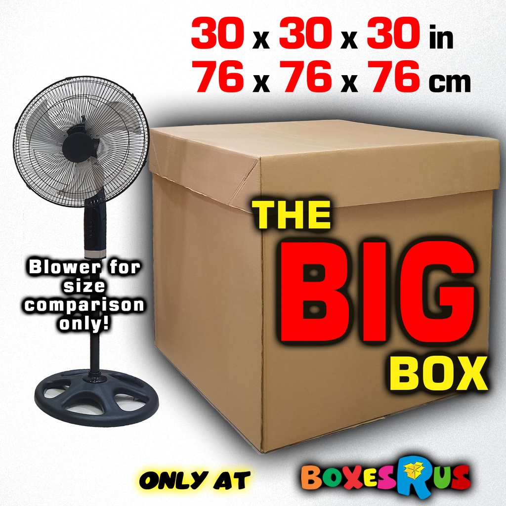 THE BIG BOX 30 x 30 x 30 inches Extra Large XXXL Corrugated Storage Box ...