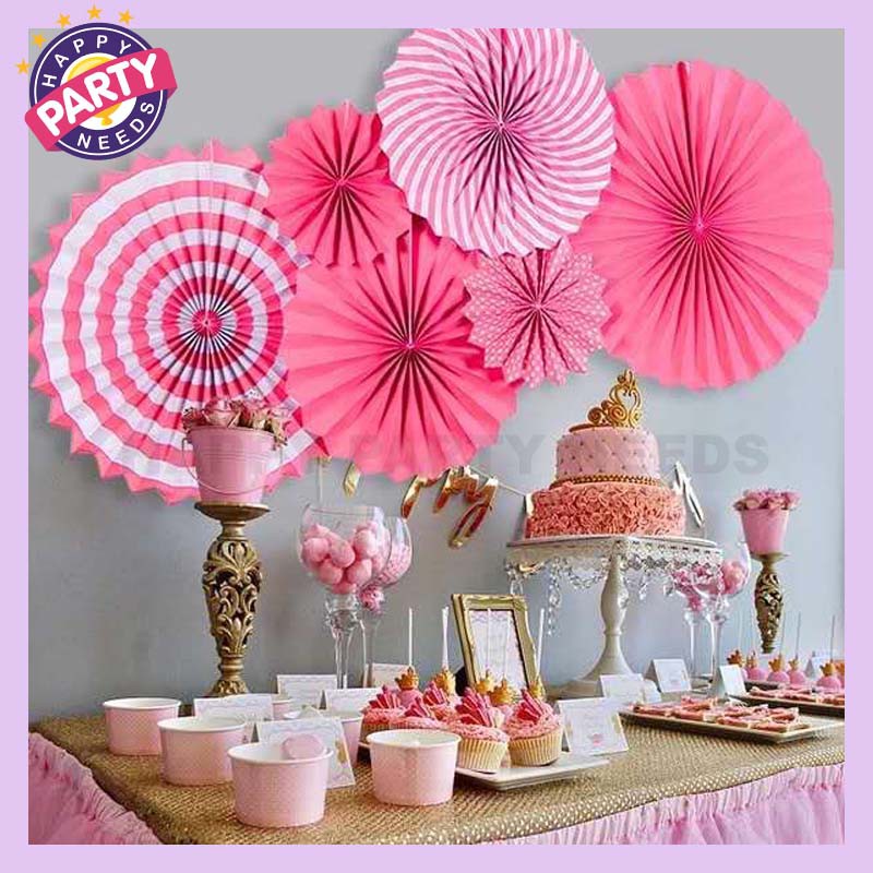 6 In 1 Paper Fan birthday decor party needs party decorations paper fan