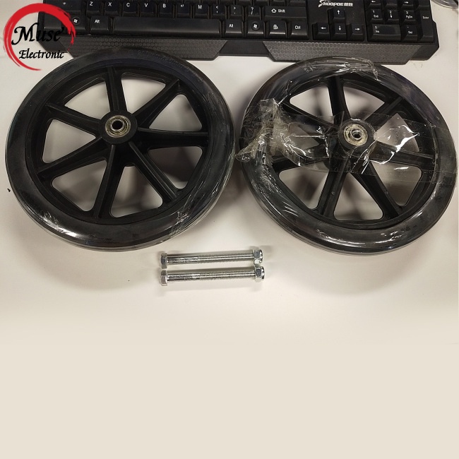 ready stock 1 Pair 8inch Front Wheelchair Wheel Solid Tires Bearing