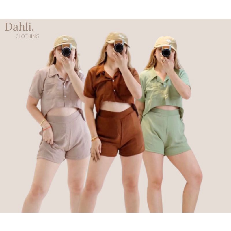 Dahli Clothing Andy Coordinates for Women Top and Shorts Shopee
