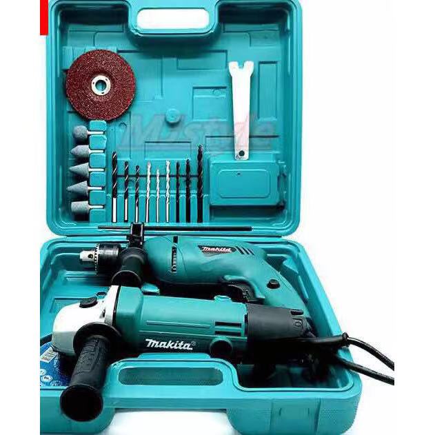 2PC Makita electric hand Drill and Makita Grinder Set