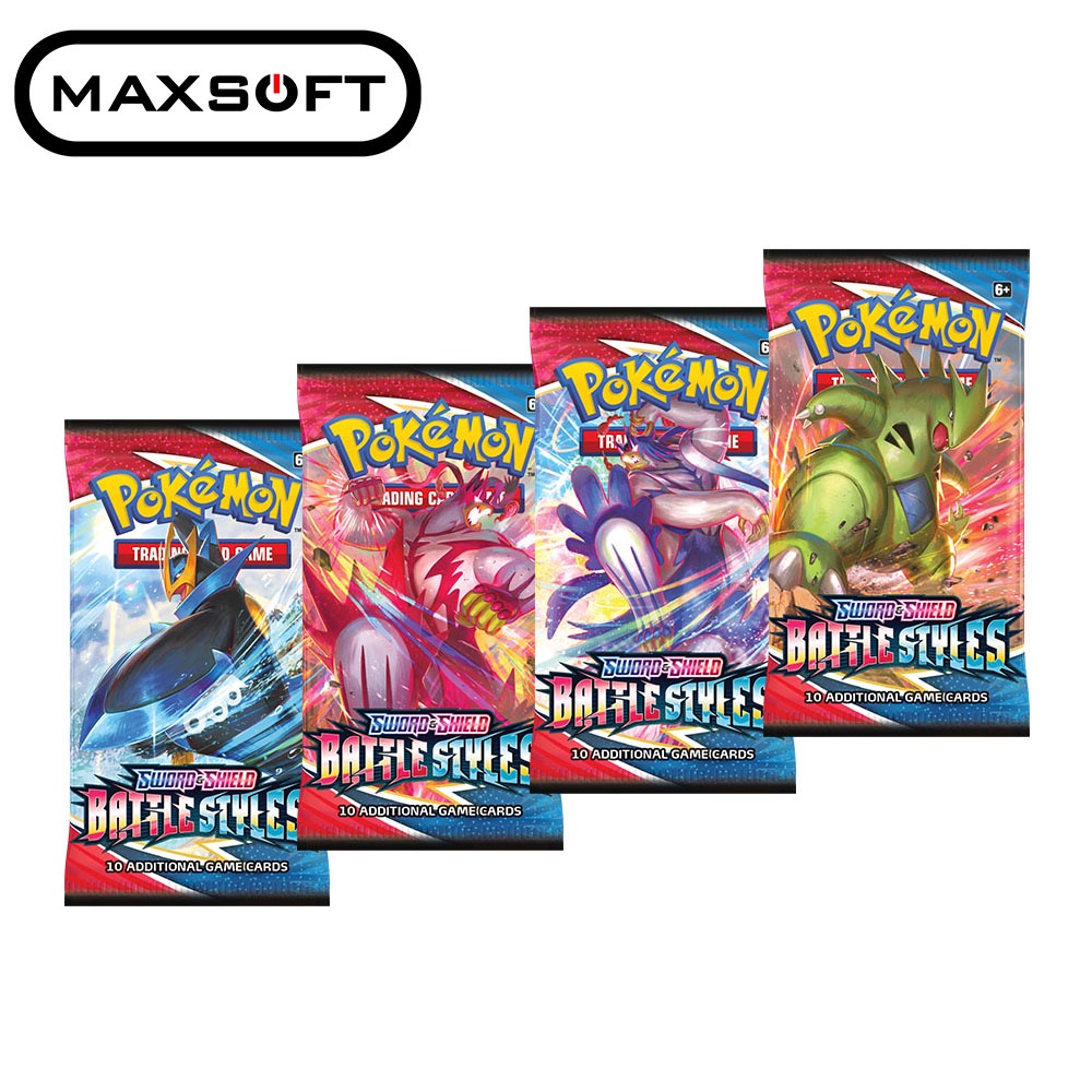 Pokemon TCG: Sword And Shield Battle Styles Booster Pack (Set Of 4 ...