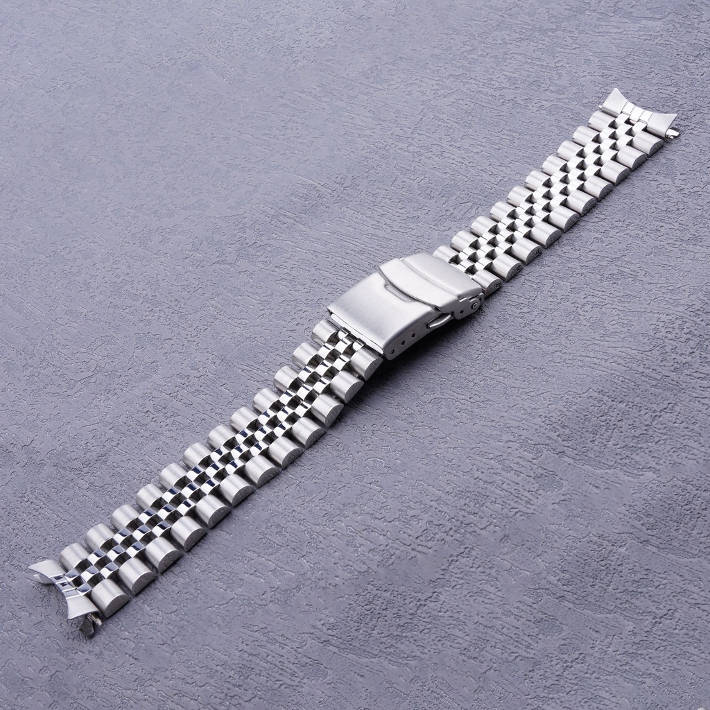 19mm WatchBand Hollow Curved End Solid Screw Links Bracelet For