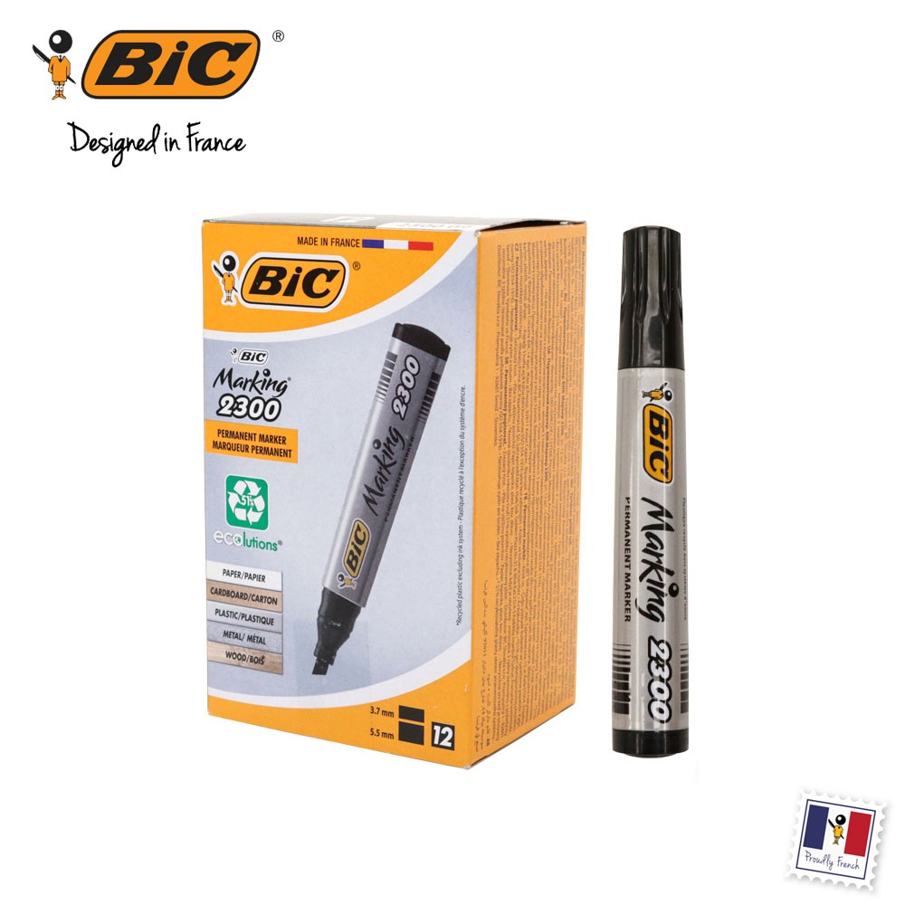 Ink Marker Tagging Pen BIC Marking Permanent Marker Chisel Tip