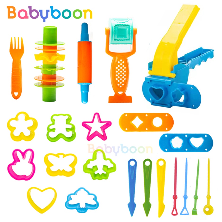 Clay Dough Tool Set, Playdoh Molds, Rolling Pins, Dough Cutting Toys ...