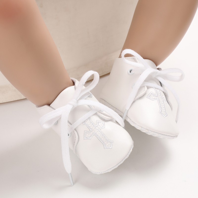 White Newborn Baptism Shoes Baby Christening Shoes Boys Girls Cross Church Soft Sole Shoes 0 18Month Shopee Philippines