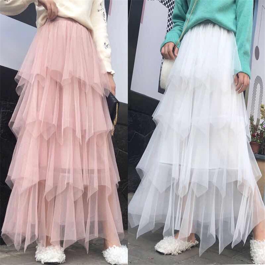 Pink tulle outlet skirt casual