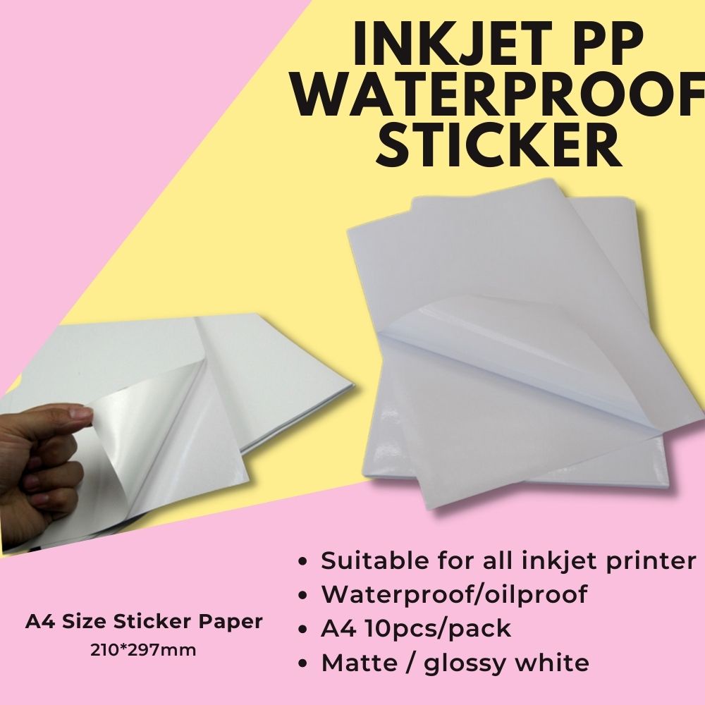 Sticker A4 Waterproof, Sticker Kalis Air, Sticker Frozen, White PP For ...