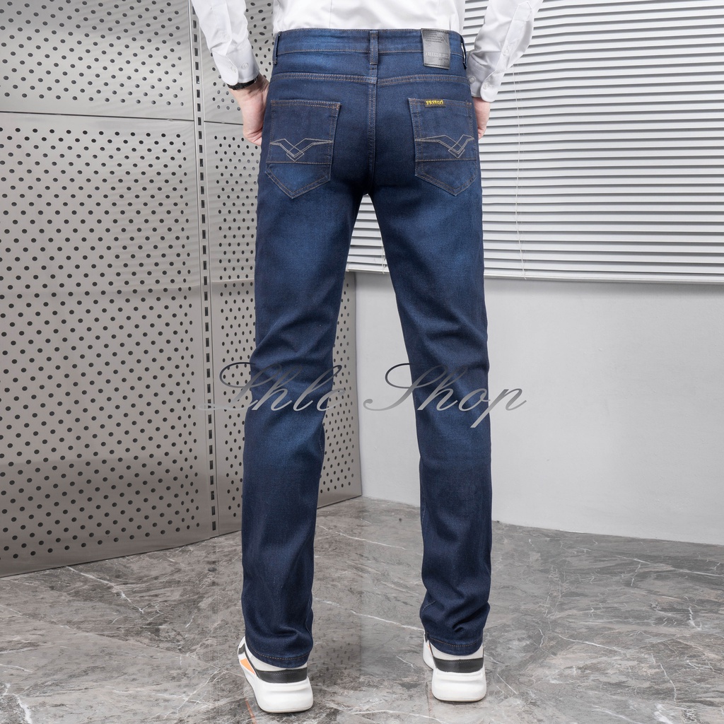 Navy Blue/ Denim stretchable Jeans Pants For Men COD | Shopee Philippines