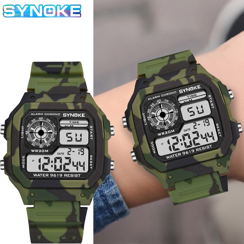 Outdoor sports watch pedometer calorie military waterproof solar