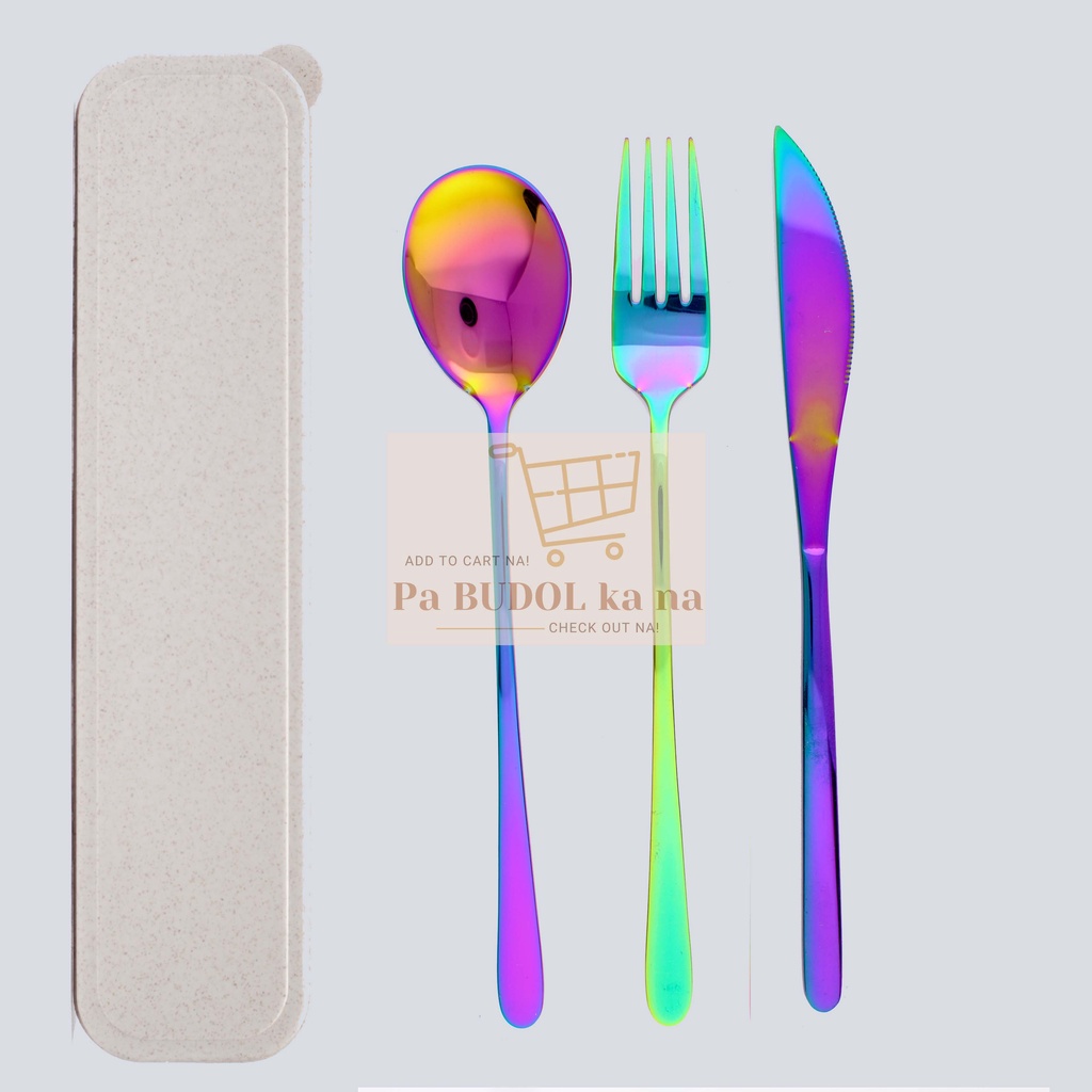 PERSONALIZED Decal Sticker Aesthetic Spoon Fork with Knife Cutlery Set ...