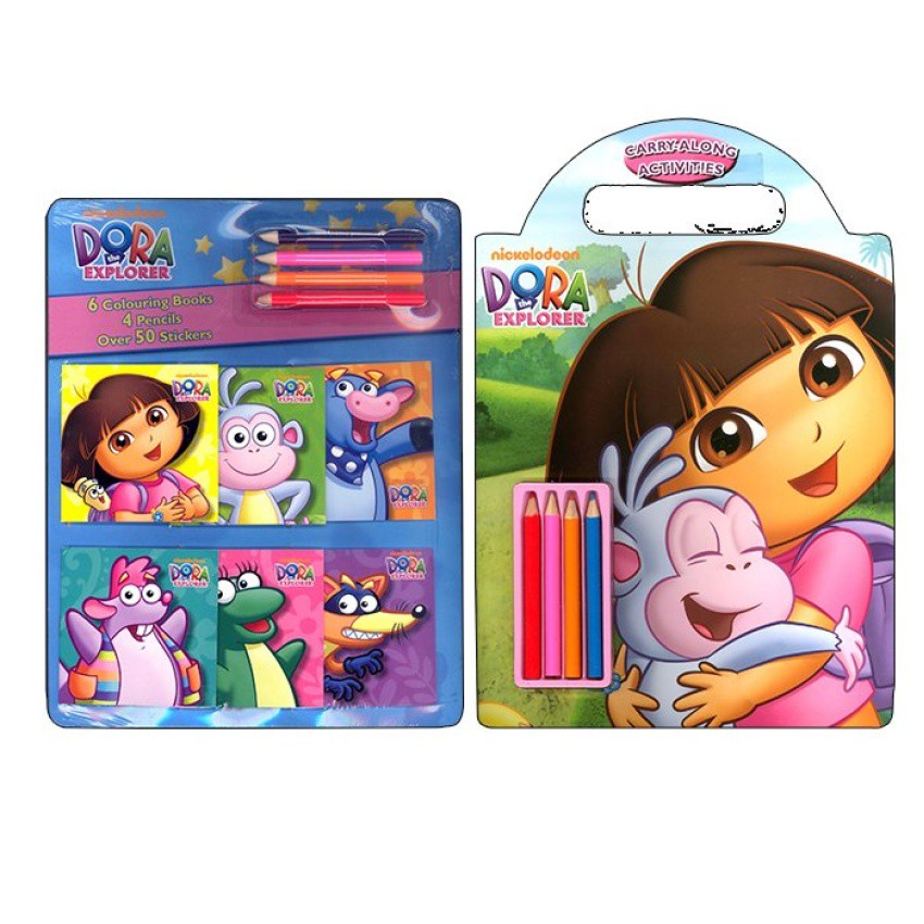 Dora the Explorer Coloring & Carry Along Activities Set of 2 | Shopee ...
