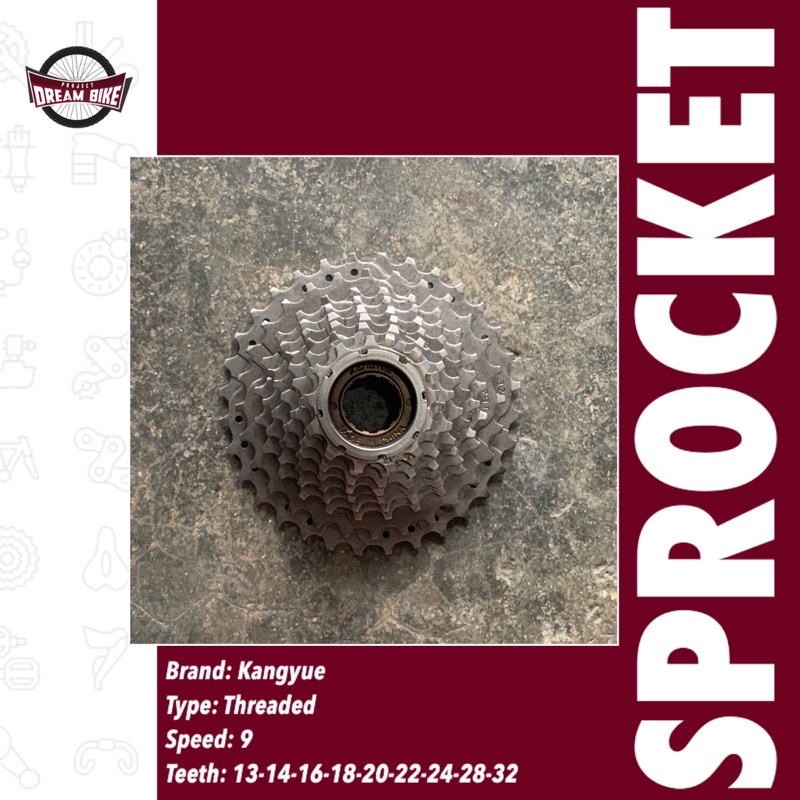 9 speed thread type cogs clearance