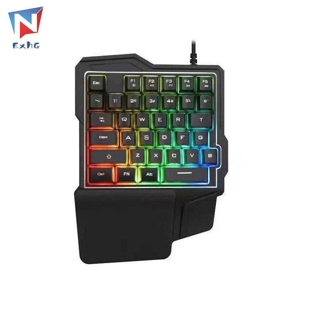 ExhG High quality One Hand Mechanical Gaming Keyboard Half Keyboard ...