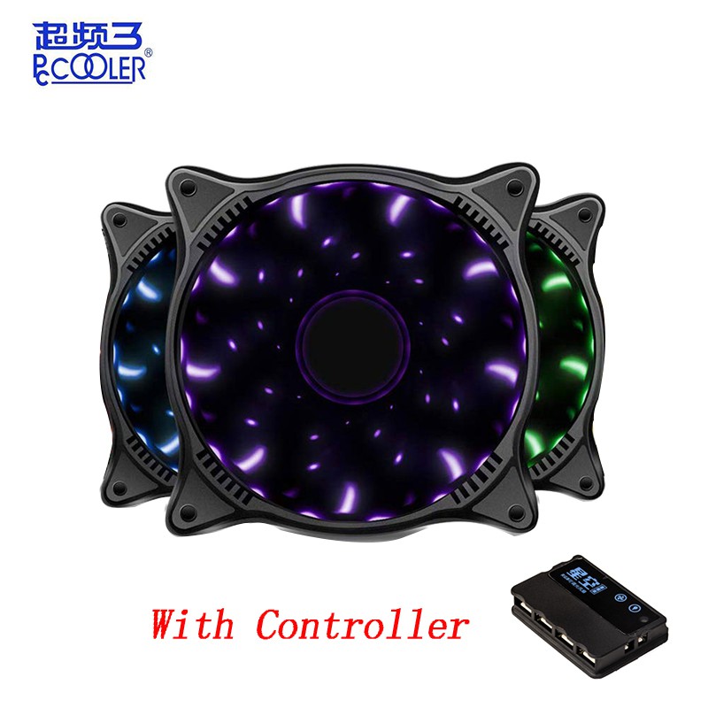 PCCOOLER Starry Sky 3 in 1 kit 4pin PWM RGB 12cm computer case cooling ...