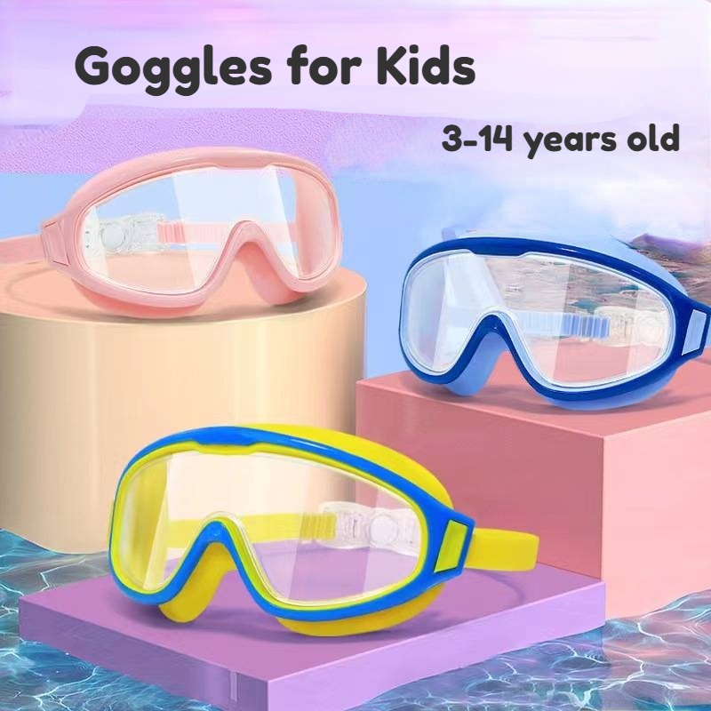 Kids Goggles for Swimming Anti-Fog Goggle Mask for Diving Swim Googles ...