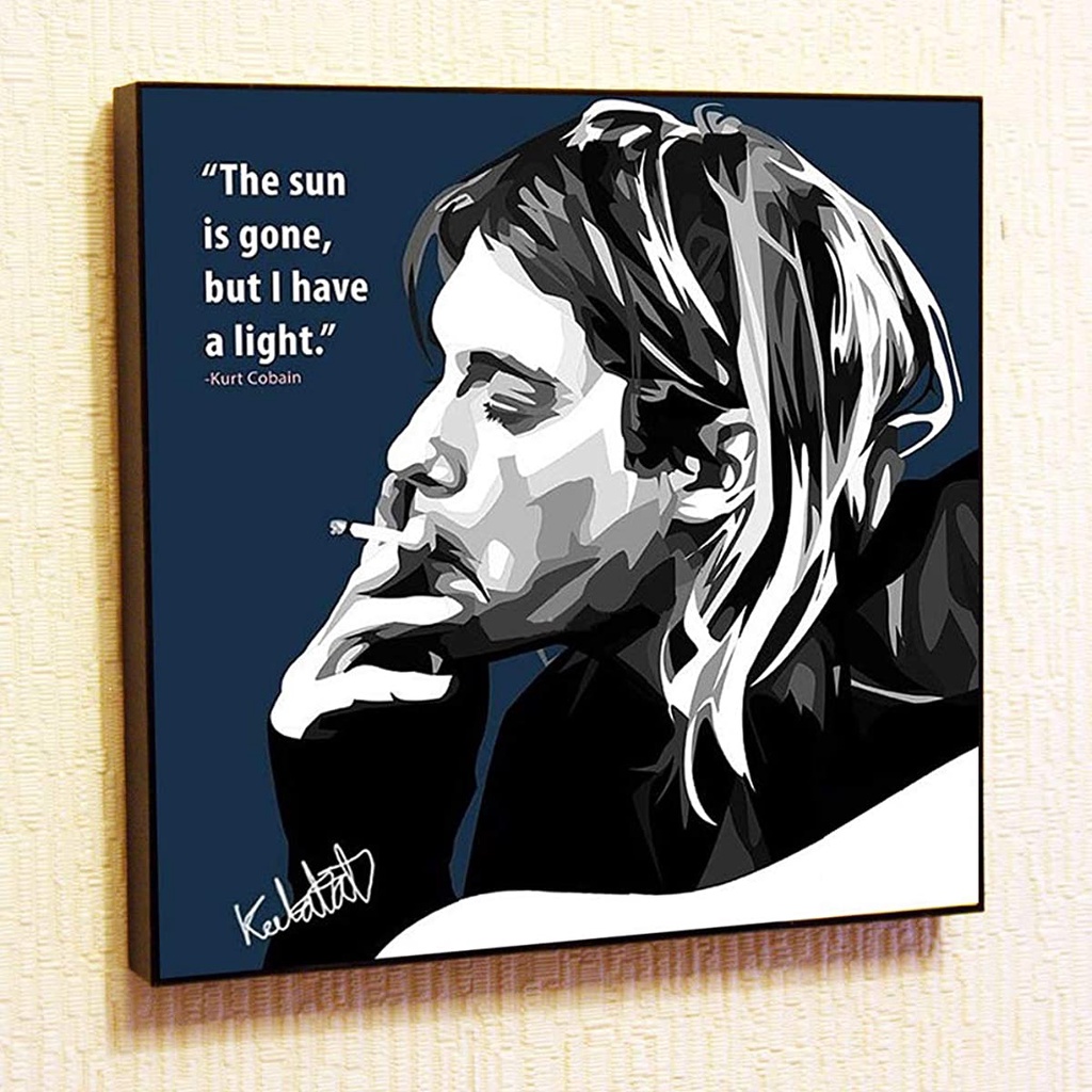 PosterStudio Kurt Cobain Nirvana POP Art Print Painting on Canvas ...