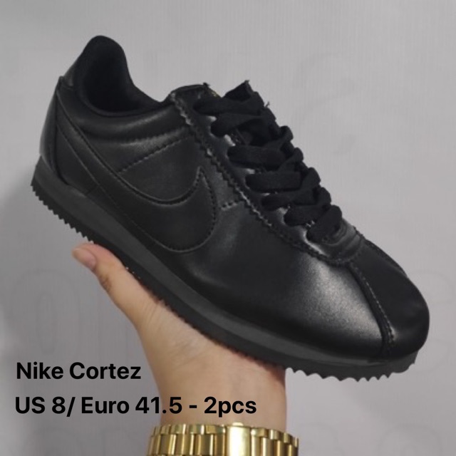 All black cortez store shoes for sale