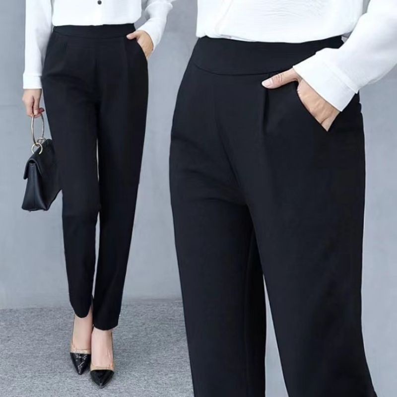 Long Pants Women's Casual Mid Waist Long Trousers Office PantsFZ/T81007 ...