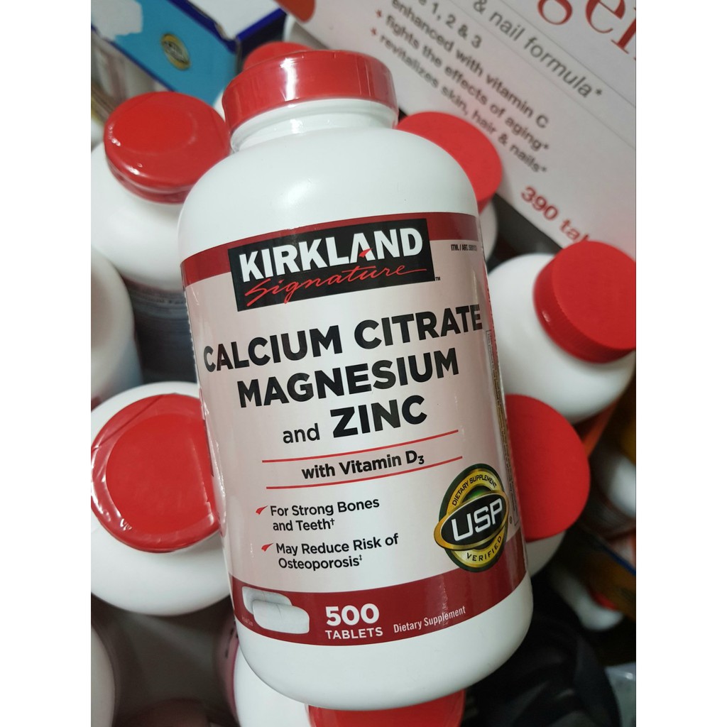 Kirkland Calcium Citrate Magnesium Zinc D3 Bone Multivitamin 500