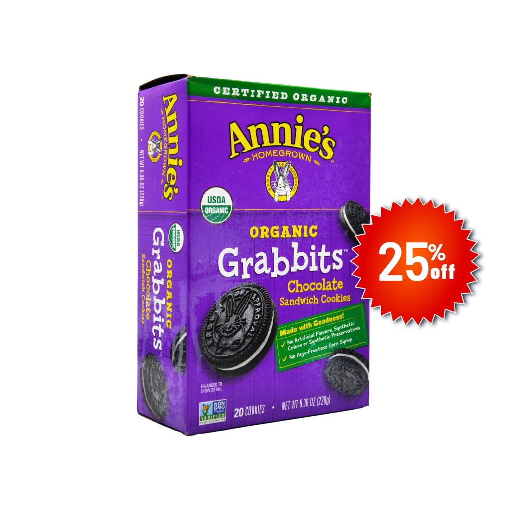 Spot s hairAnnie's Organic Grabbits Chocolate Sandwich Cookies (228g