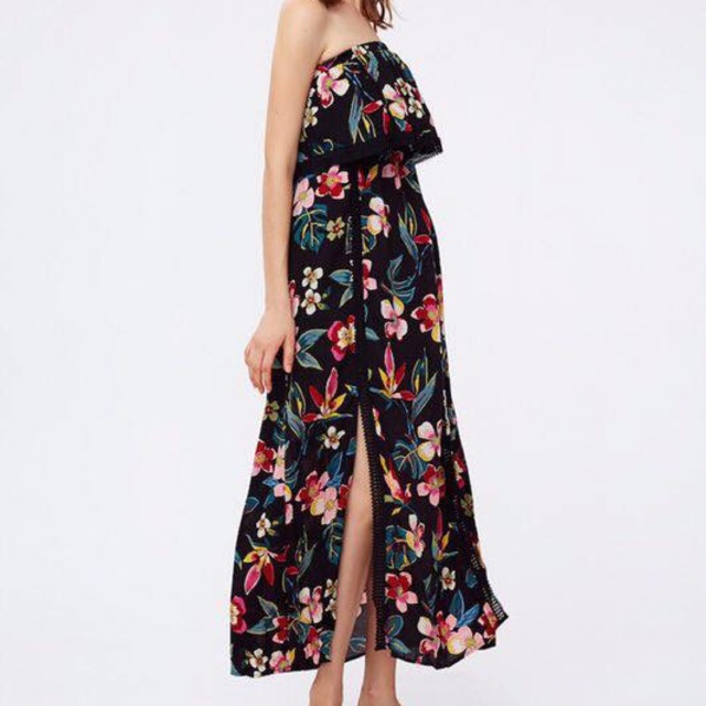 Floral tube shop maxi dress