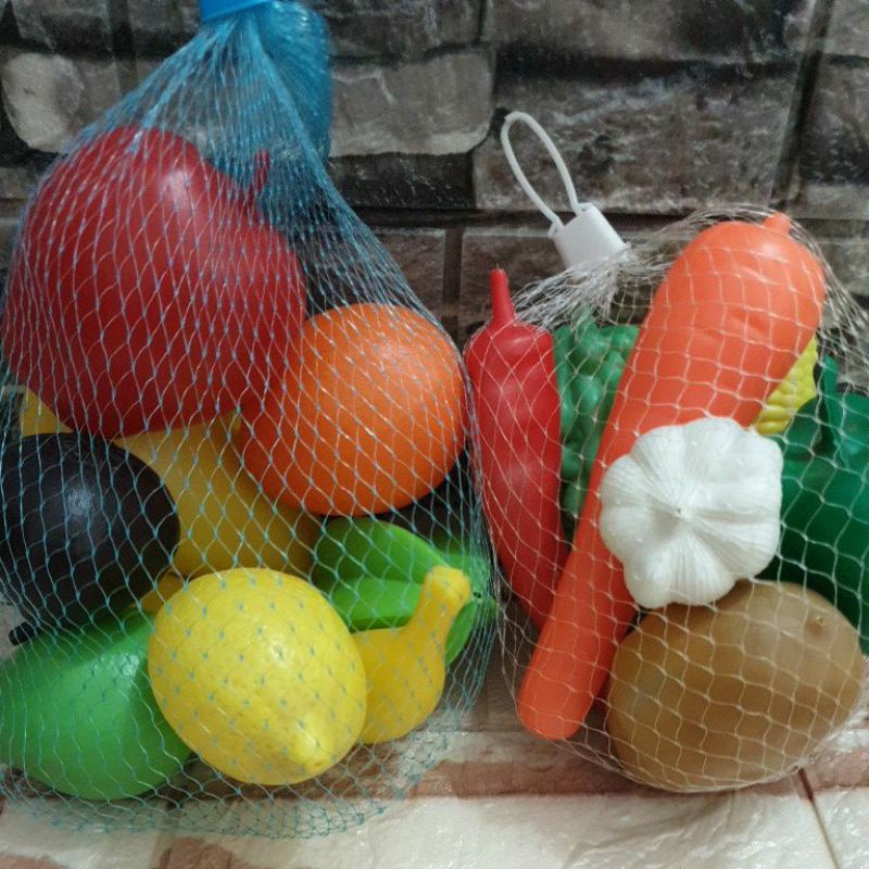 Plastic fruit and vegetables 2024 toys