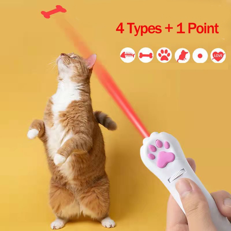 4 Laser irradiation pattern USB charging pet LED laser cat toy
