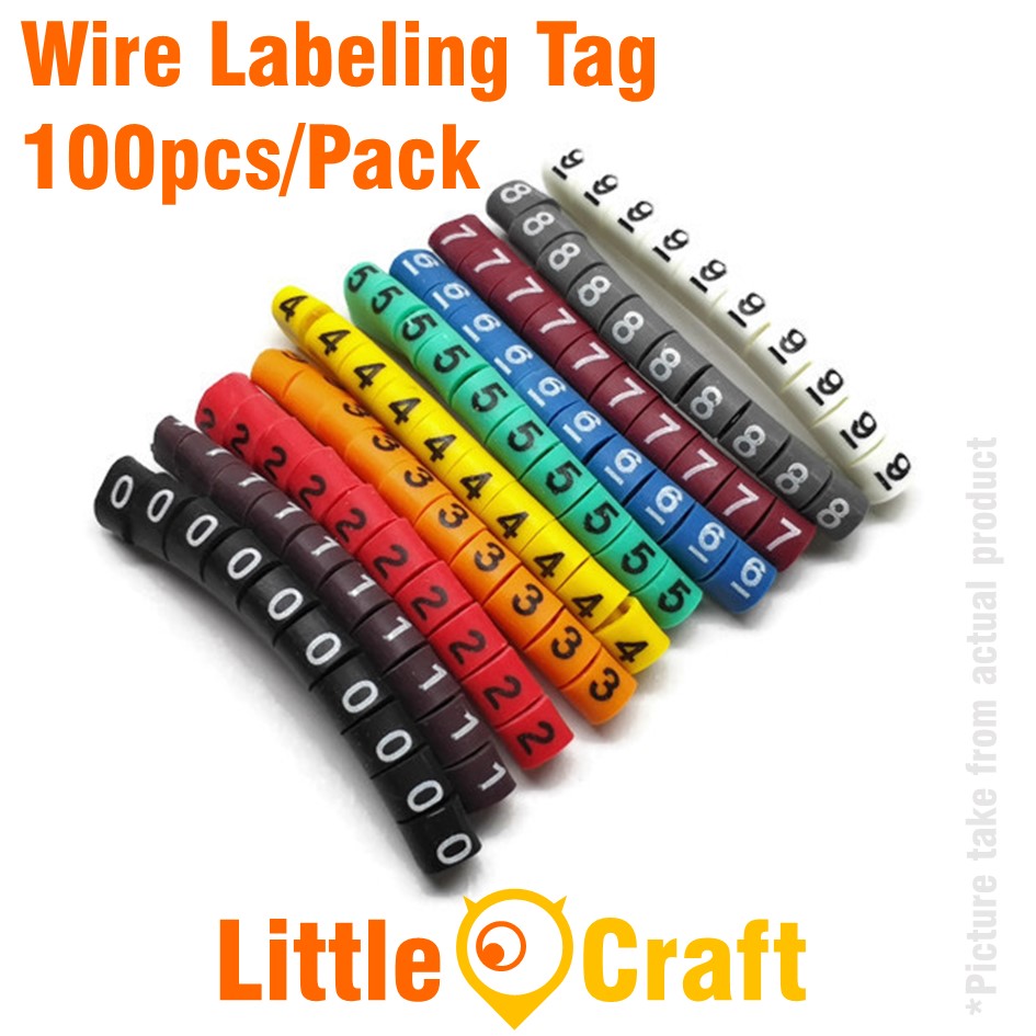 Cable Label Tag Number 0-9 100pcs/pack | Shopee Philippines