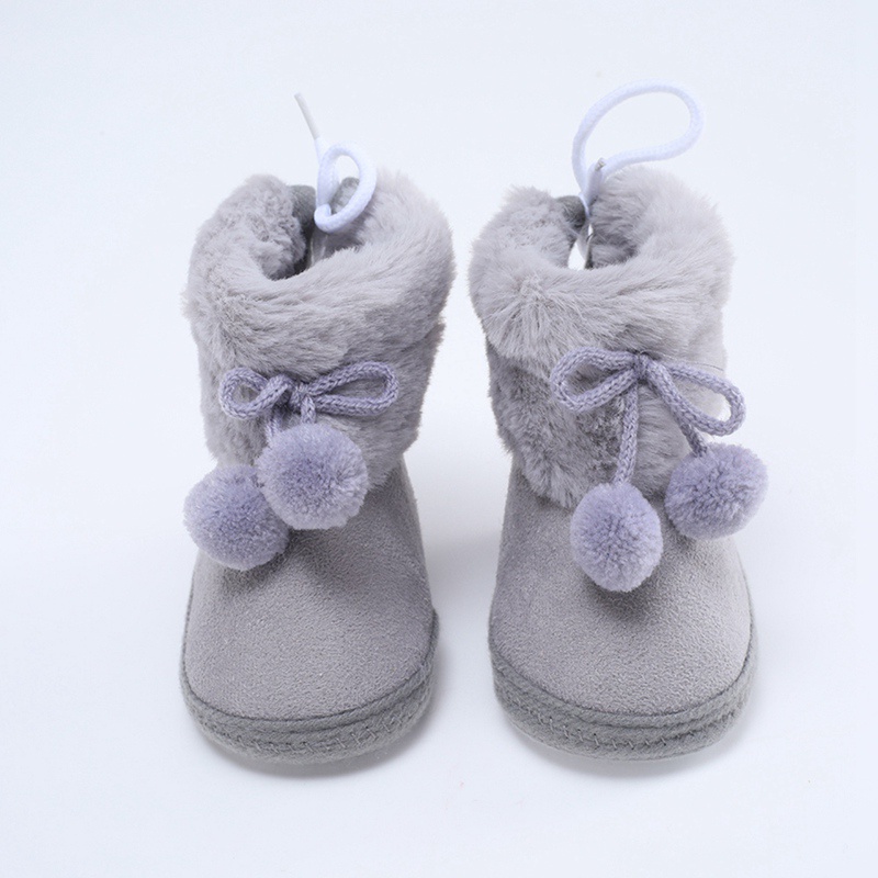 Baby Shoes Infant Girl Cotton Snow Boots Newborn Girl Antislip Mid