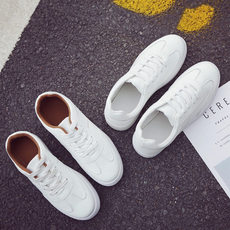 korean white shoes high quality！leather！ | Shopee Philippines