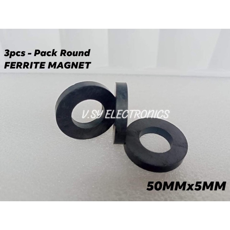 2 pcs pack 30mm round Ferrite 30mmx5mm with inner 16mm