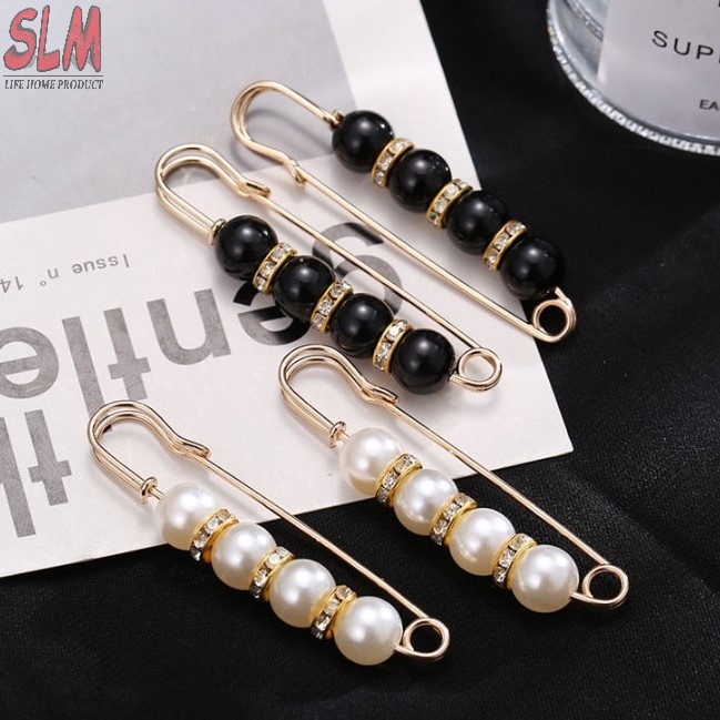 1PC Ladies Pearl Pin/Brooch Cute Stylish Pin Fixed Clothes Neckline ...