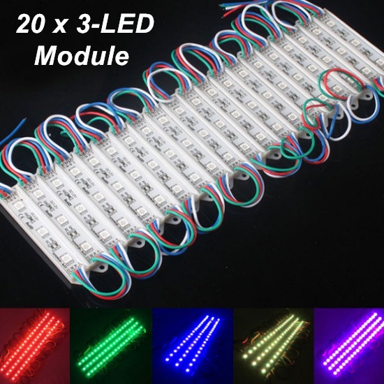 20pcs 12V RGB Advertisement Design Backlighting led Modules Sign LED ...