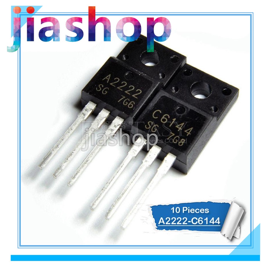 Lotto 5 Pezzi Transistor 2SA2222 / 2SC6144 A2222 C6144 TO-220F