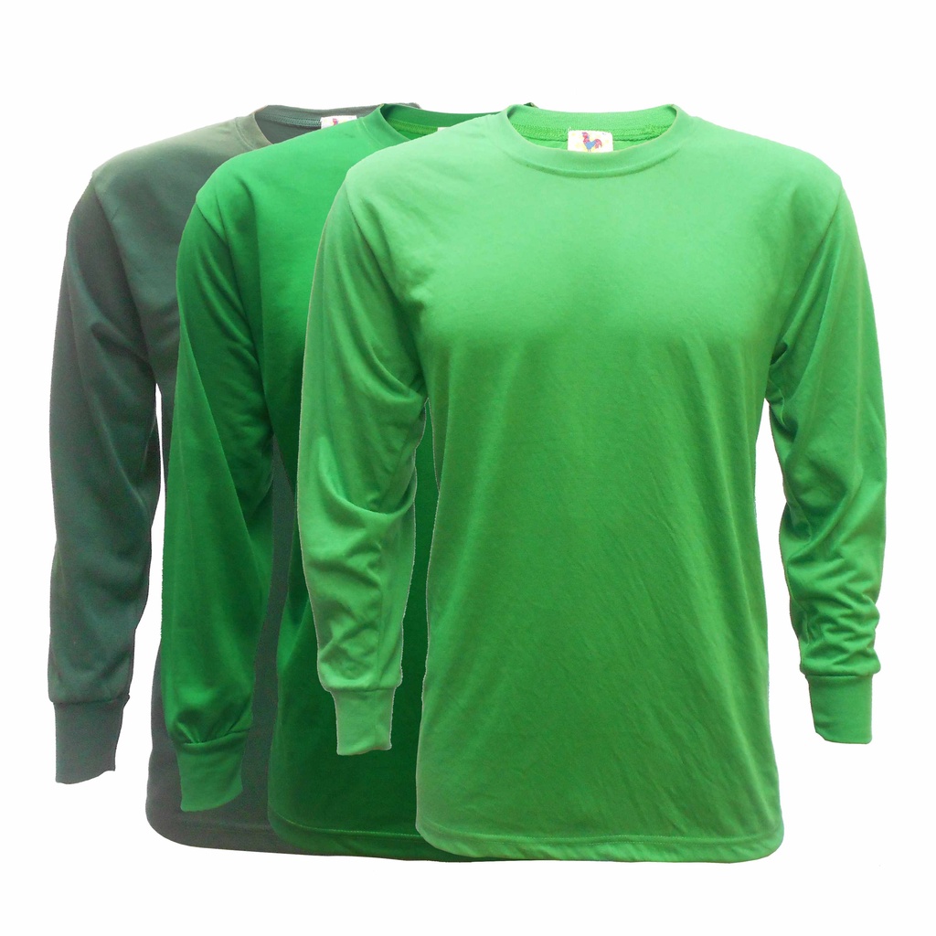 Green Long Sleeves - Plain - For Construction & Work Wear - DERBYCOCK ...