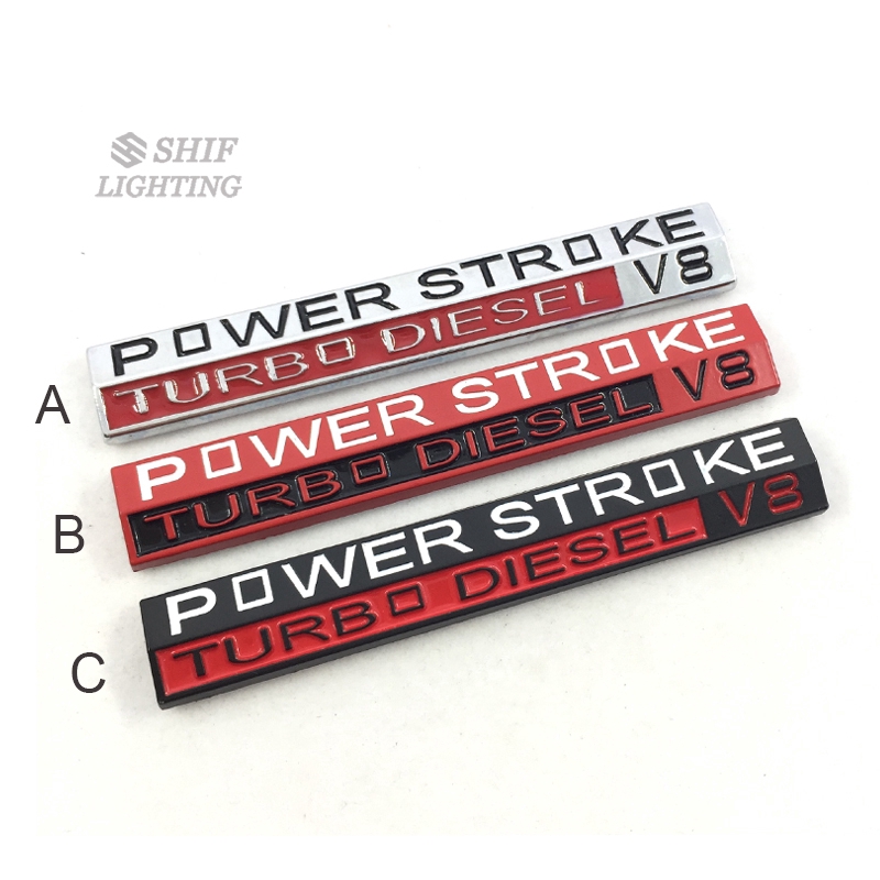 1 x Metal POWER STROKE TURBO DIESEL V8 Logo Car Auto Decorative Emblem ...