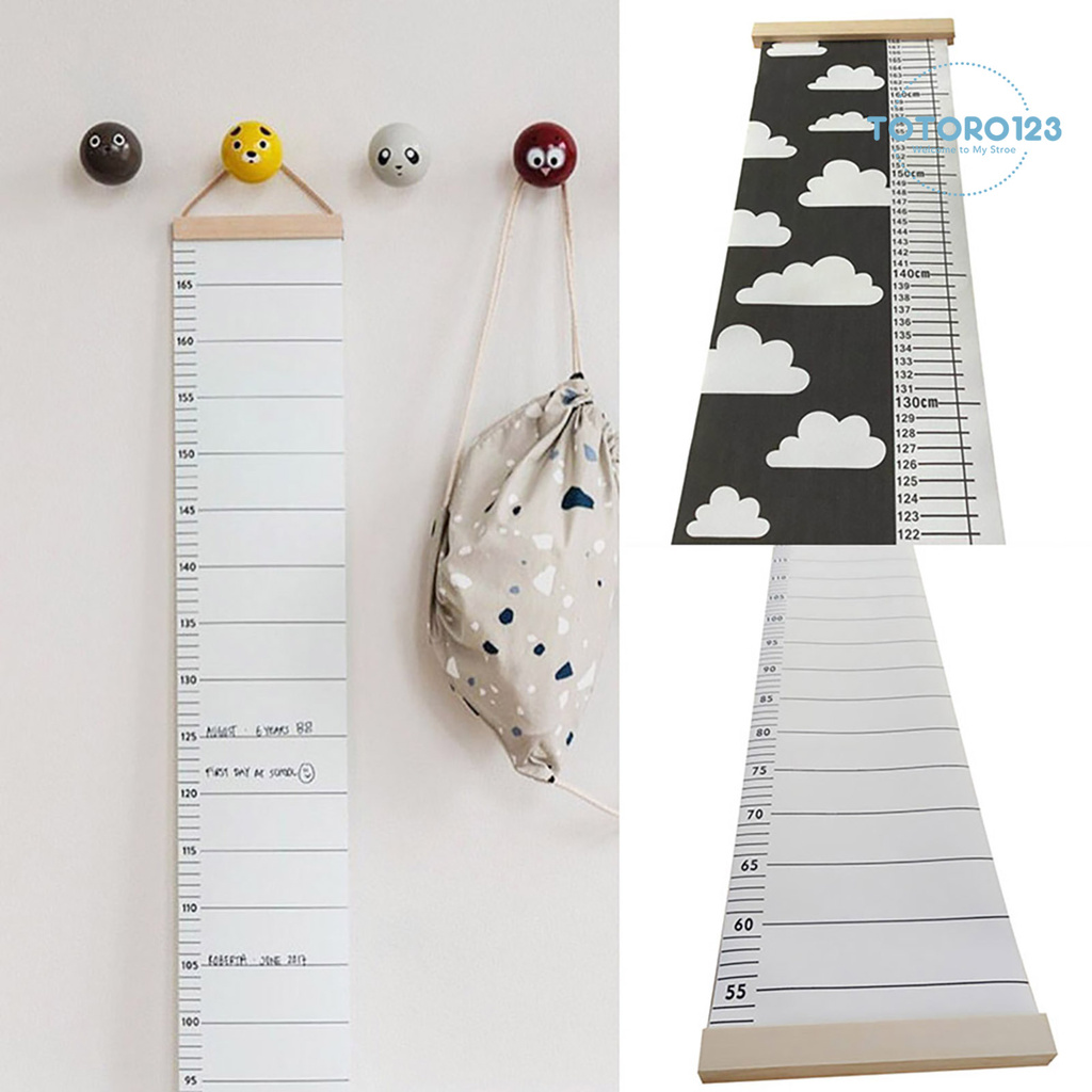 Nordic Children Height Ruler Canvas Hanging Growth Chart Kids Room Wall ...